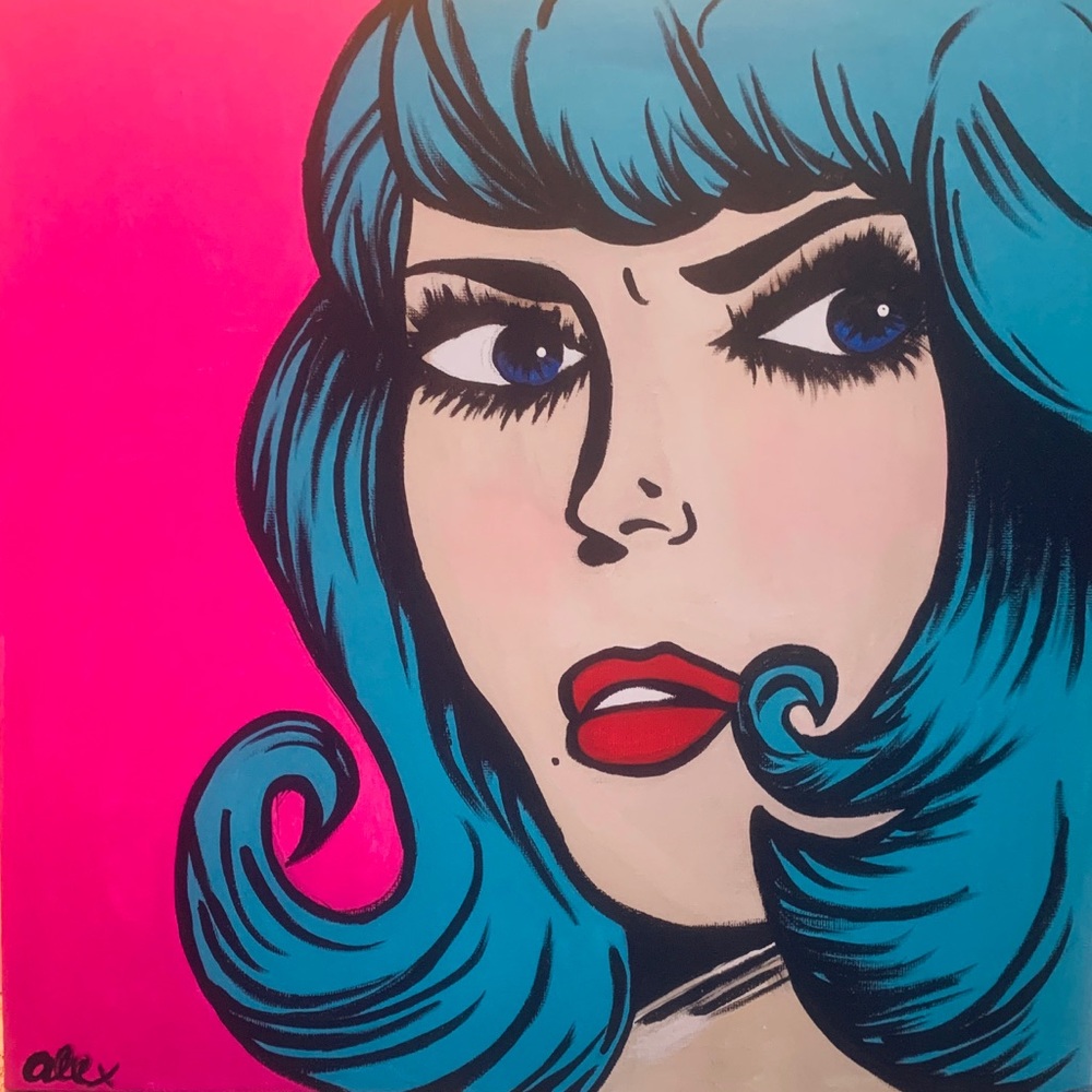 Pop art women painting